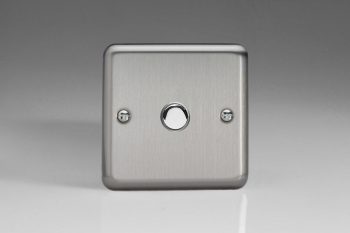 Varilight Classic Matt Chrome 1-Gang 6A 1- or 2-Way Push-On/Off Impulse Switch