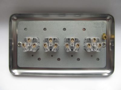 Varilight Classic Matt Chrome 4-Gang 6A 1- or 2-Way Push-On/Off Impulse Switch (Twin Plate) - Image 2