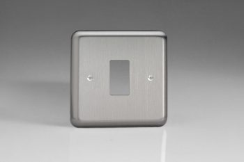 Varilight Value Matt Chrome PowerGrid 1-Gang Grid Plate (Single Plate)