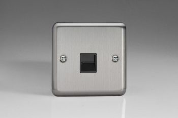 Varilight Classic Matt Chrome 1-Gang Telephone Master Socket