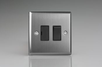 Varilight Classic Brushed Steel 13A Switched Fused Spur