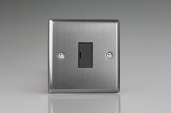 Varilight Classic Brushed Steel 13A Unswitched Fused Spur