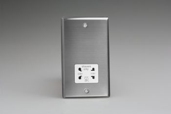 Varilight Classic Victorian Brass Dual Voltage Shaver Socket 230V/115V