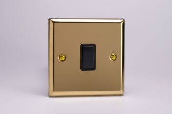 Varilight Classic Victorian Brass 1-Gang 20A Double Pole Rocker Switch