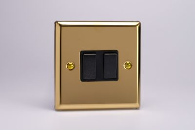 Varilight Classic Victorian 2-Gang 10A 1- or 2-Way Rocker Switch