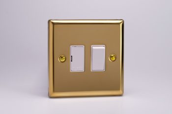Varilight Classic Victorian Brass 13A Switched Fused Spur