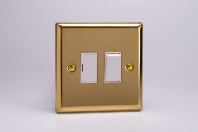 Varilight Classic Victorian Brass 13A Switched Fused Spur