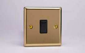 Varilight Classic Victorian Brass 1-Gang 10A Intermediate Rocker Switch