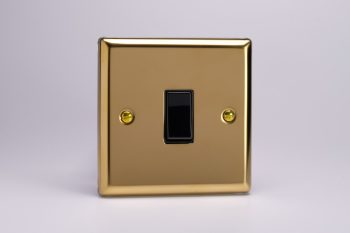 Varilight Classic Victorian Brass 1-Gang 10A Retractive Switch
