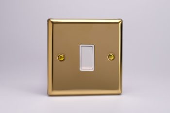 Varilight Classic Victorian Brass 1-Gang 10A Retractive Switch