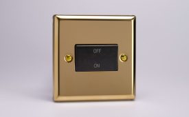 Varilight Classic Victorian Brass 10A Fan Isolating Switch (3 Pole)