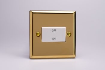 Varilight Classic Victorian Brass 10A Fan Isolating Switch (3 Pole)