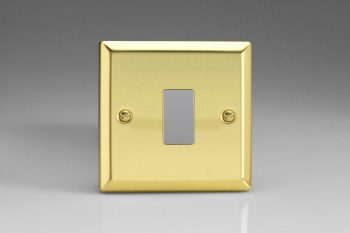 Varilight Classic Victorian Brass 1-Gang PowerGrid Plate including Yoke (Single Plate)