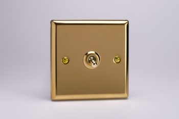 Varilight Classic Victorian Brass 1-Gang 10A 1- or 2-Way Toggle Switch