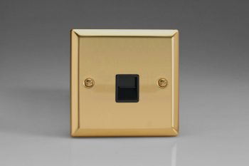 Varilight Classic Victorian Brass 1-Gang Telephone Master Socket