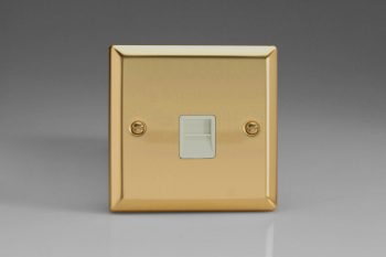 Varilight Classic Victorian Brass 1-Gang Telephone Master Socket