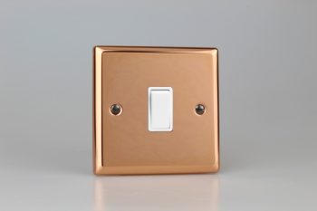 Varilight Urban Polished Copper 1-Gang 10A 1- or 2-Way Rocker Switch