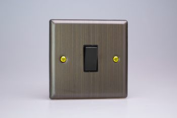 Varilight Urban Antique Brass 1-Gang 20A Double Pole Rocker Switch