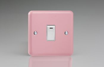Varilight Lily Rose Pink 1 Gang 20 Amp Double Pole Rocker Switch + Neon Indictator Light
