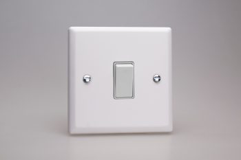 Varilight Classic Chalk White 1 Gang 20 Amp Double Pole Rocker Switch