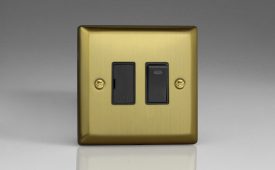 Varilight Urban Brushed Brass 13A Switched Fused Spur + Neon