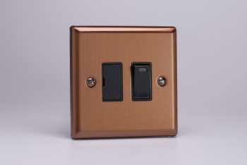 Varilight Urban Brushed Bronze 13A Switched Fused Spur + Neon