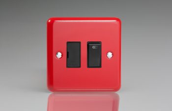 Varilight Lily Pillar Box Red 13A Switched Fused Spur + Neon