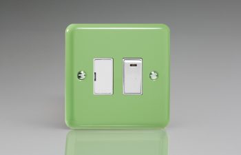 Varilight Lily Range Beryl Green 13A Switched Fused Spur + Neon