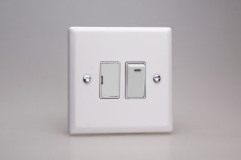 Varilight Classic Chalk White 13A Switched Fused Spur + Neon