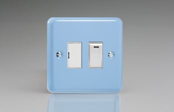 Varilight Lily Duck Egg Blue 13A Switched Fused Spur + Neon