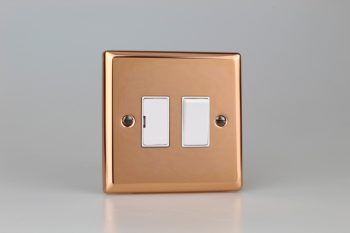 Varilight Urban Polished Copper 13A Switched Fused Spur