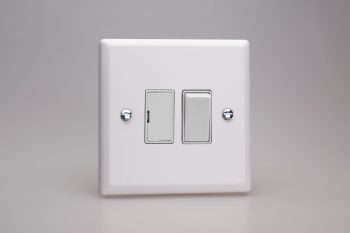 Varilight Classic Chalk White 13A Switched Fused Spur