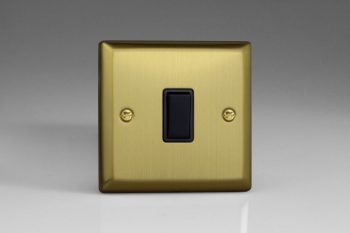 Varilight Urban Brushed Brass 1-Gang 10A Intermediate Rocker Switch