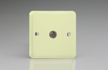 Varilight Lily White Chocolate 1-Gang TV Socket, Co-Axial