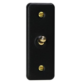 Varilight Vogue Matt Black 1-Gang 10A 1- or 2-Way Toggle Architrave Switch