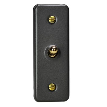 Varilight Vogue Slate Grey 1-Gang 10A 1- or 2-Way Toggle Architrave Switch