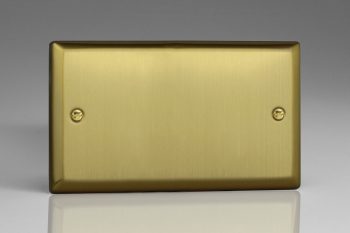 Varilight Urban Brushed Brass Double Blank Plate