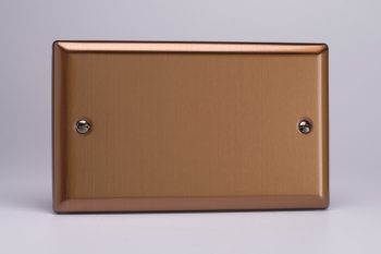 Varilight Urban Brushed Bronze Double Blank Plate