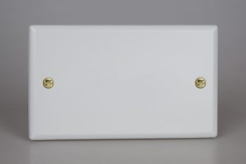 Varilight Vogue Matt White Double Blank Plate