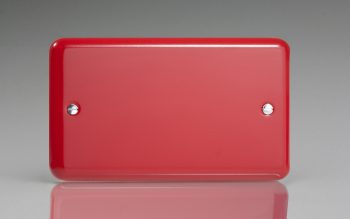Varilight Lily Pillar Box Red Double Blank Plate
