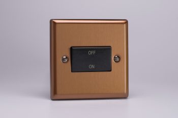 Varilight Urban Brushed Bronze 10A Fan Isolating Switch (3 Pole)