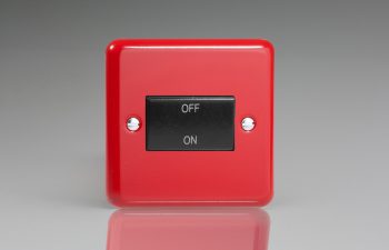 Varilight Lily Pillar Box Red 10A Fan Isolating Switch (3 Pole)