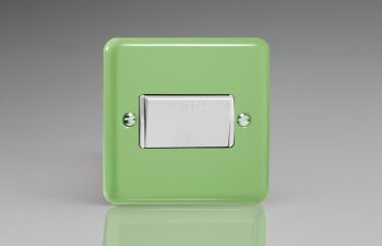 Varilight Lily Range Beryl Green 10A Fan Isolating Switch (3 Pole)