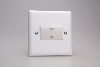 Varilight Classic Chalk White 10A Fan Isolating Switch (3 Pole)