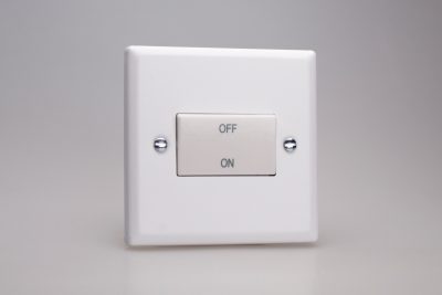 Varilight Classic Chalk White 10A Fan Isolating Switch (3 Pole)