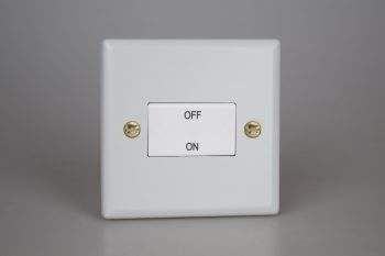 Varilight Vogue Matt White 10A Fan Isolating Switch (3 Pole)