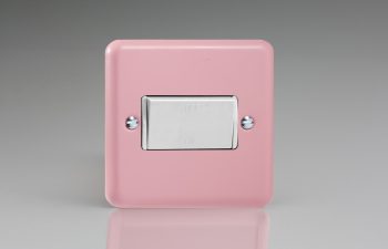 Varilight Lily Rose Pink 10A Fan Isolating Switch (3 Pole)