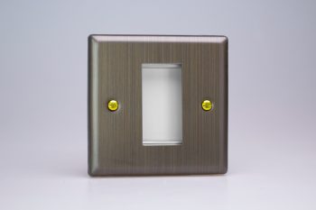 Varilight Urban Antique Brass DataGrid Plate (1 Grid Space)