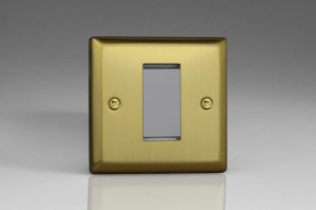 Varilight Urban Brushed Brass DataGrid Plate (1 Grid Space)