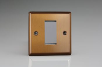 Varilight Urban Brushed Bronze DataGrid Plate (1 Grid Space)